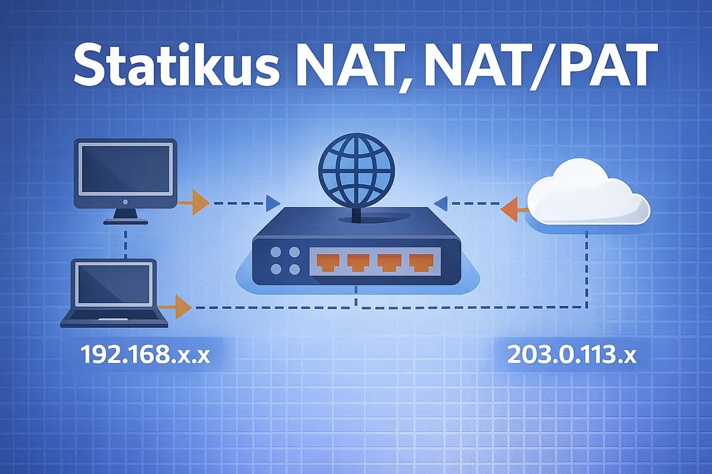 Statikus NAT és NAT/PAT Cisco Routeren