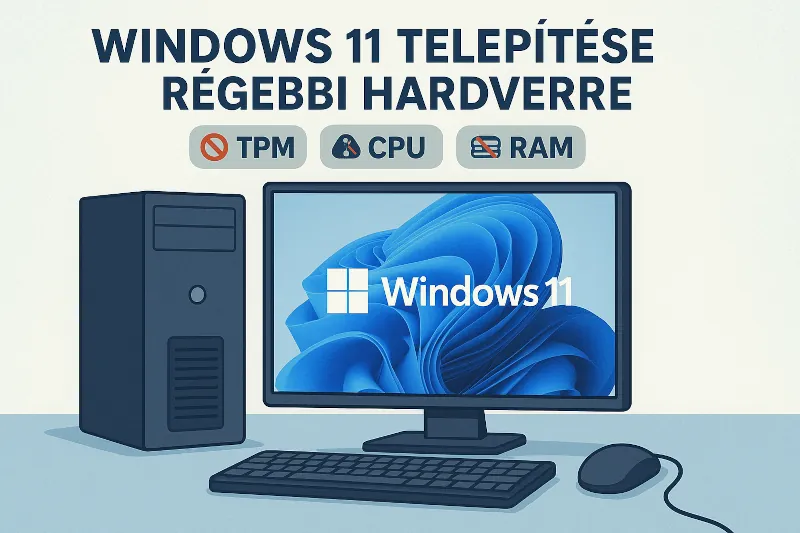 Windows 11 telepítése régebbi hardverre